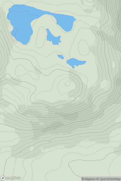 Thumbnail image for Creag Ruadh [Loch Torridon to Loch Maree] showing contour plot for surrounding peak